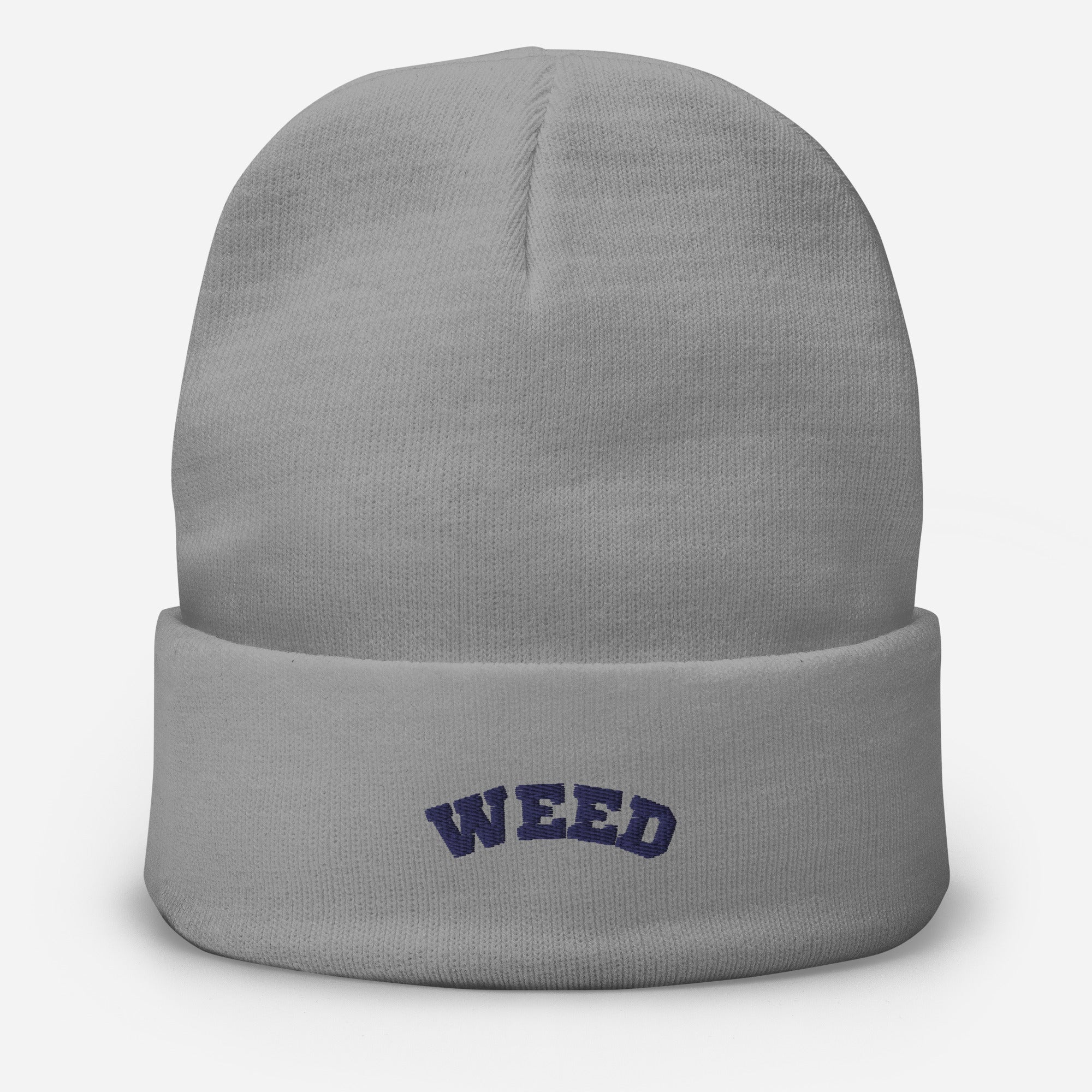 Weed Embroidered Beanie