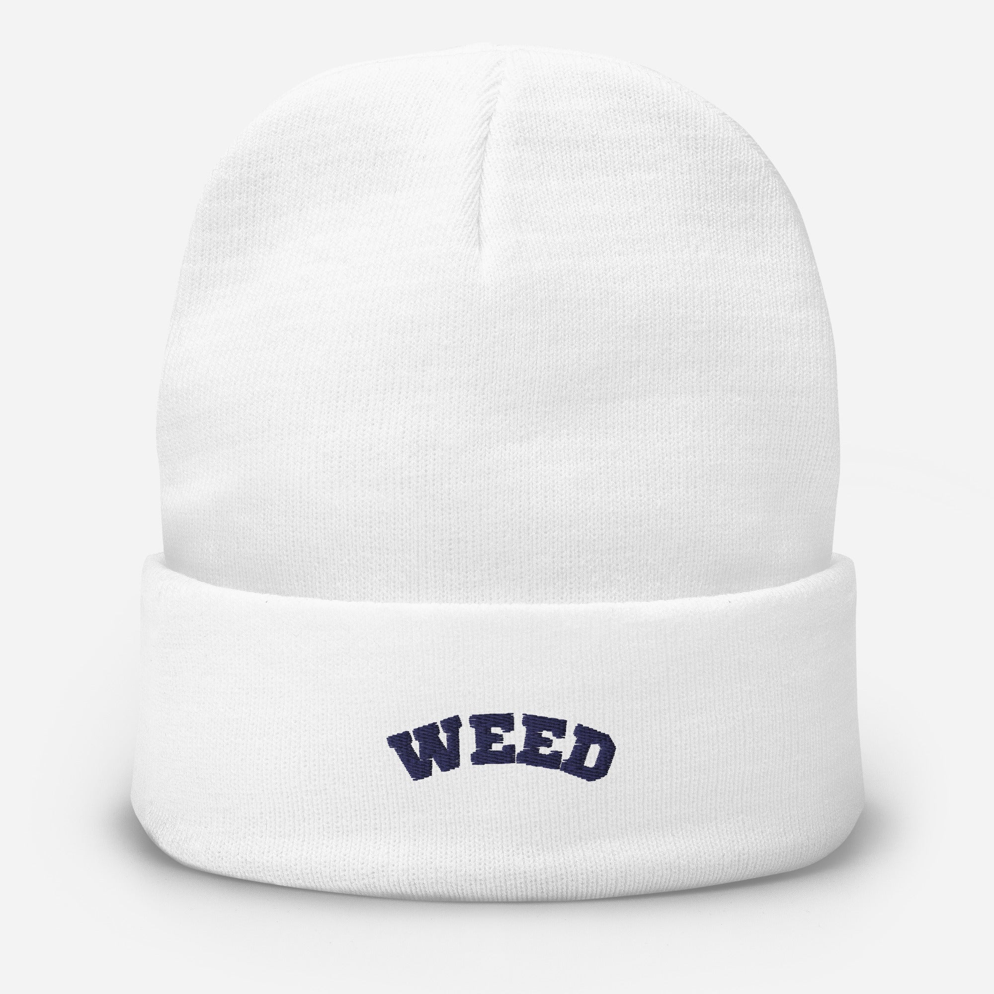 Weed Embroidered Beanie